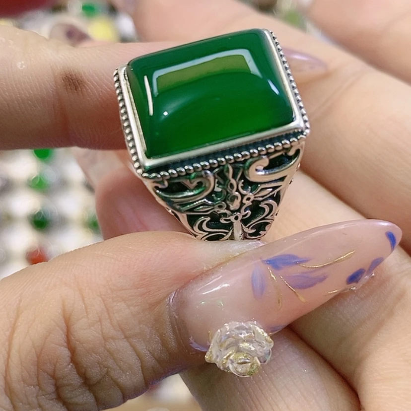 【闪购商品】玛瑙/玉髓戒指银S925镶嵌