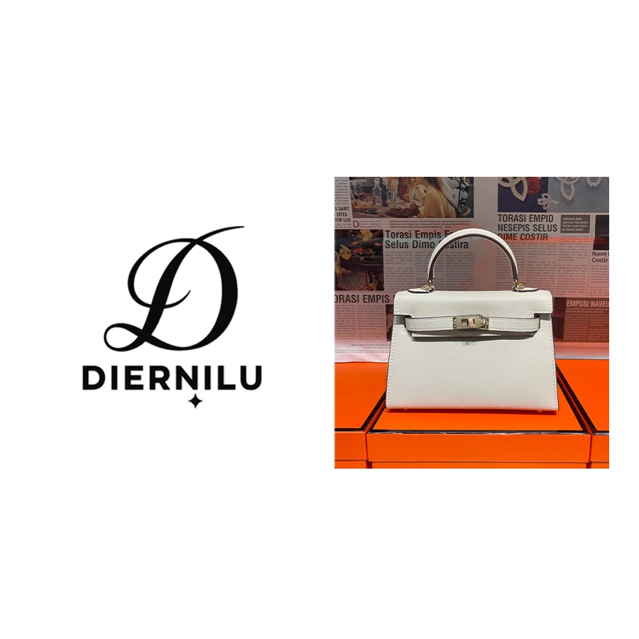 【晚晚真皮高定】19CM原创高定真皮-白色金扣硬凯-J094