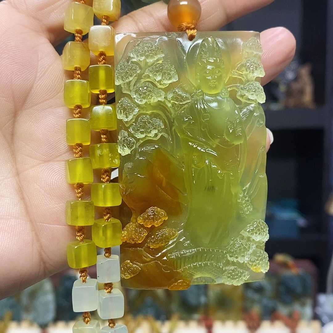 未镶嵌岫玉挂件吊坠