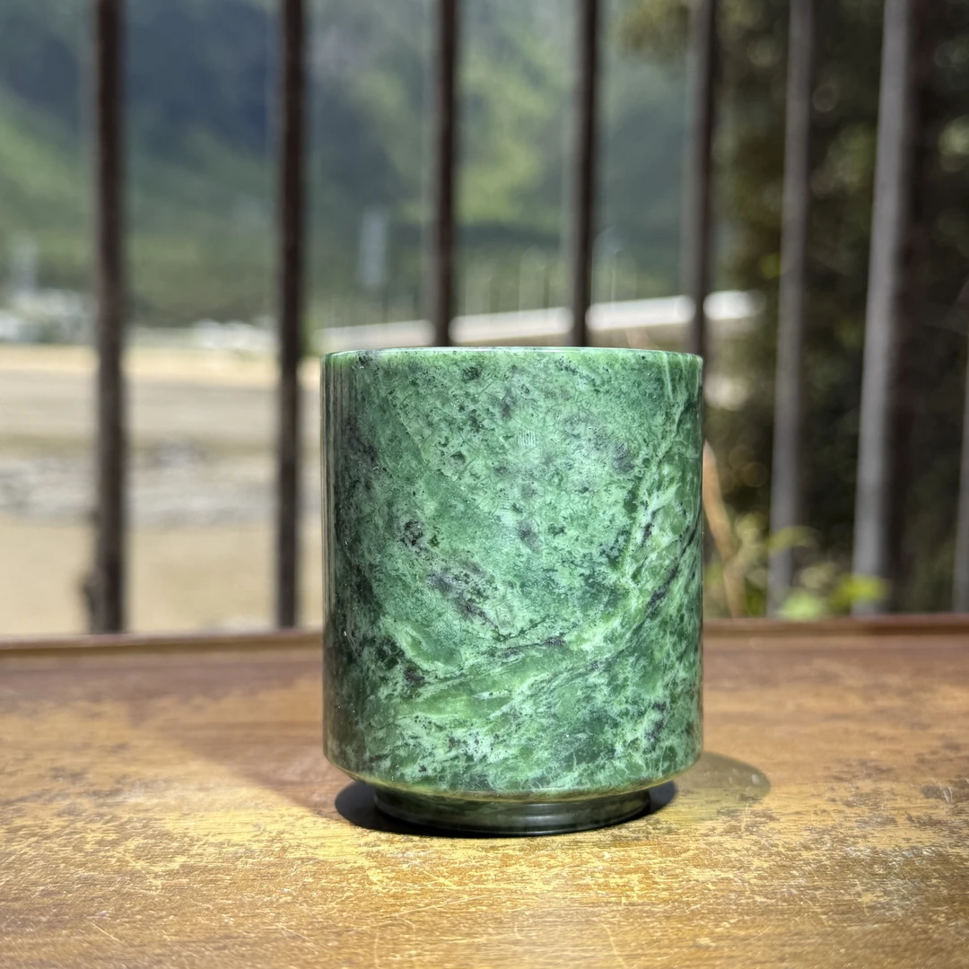 【藏玉杯】西藏雅鲁藏布江藏玉直口直底主人杯100ml