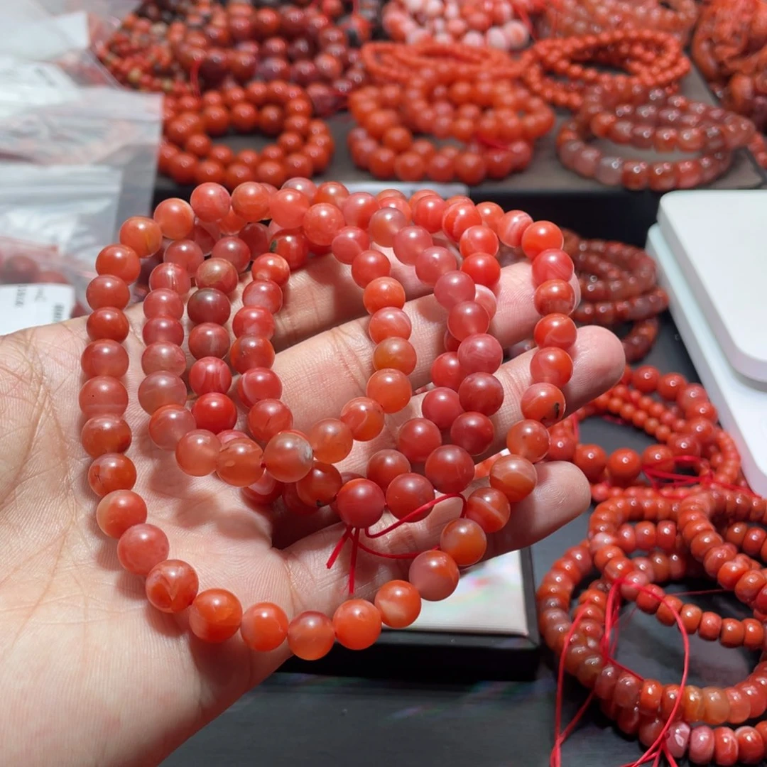 南红玛瑙手链未镶嵌
