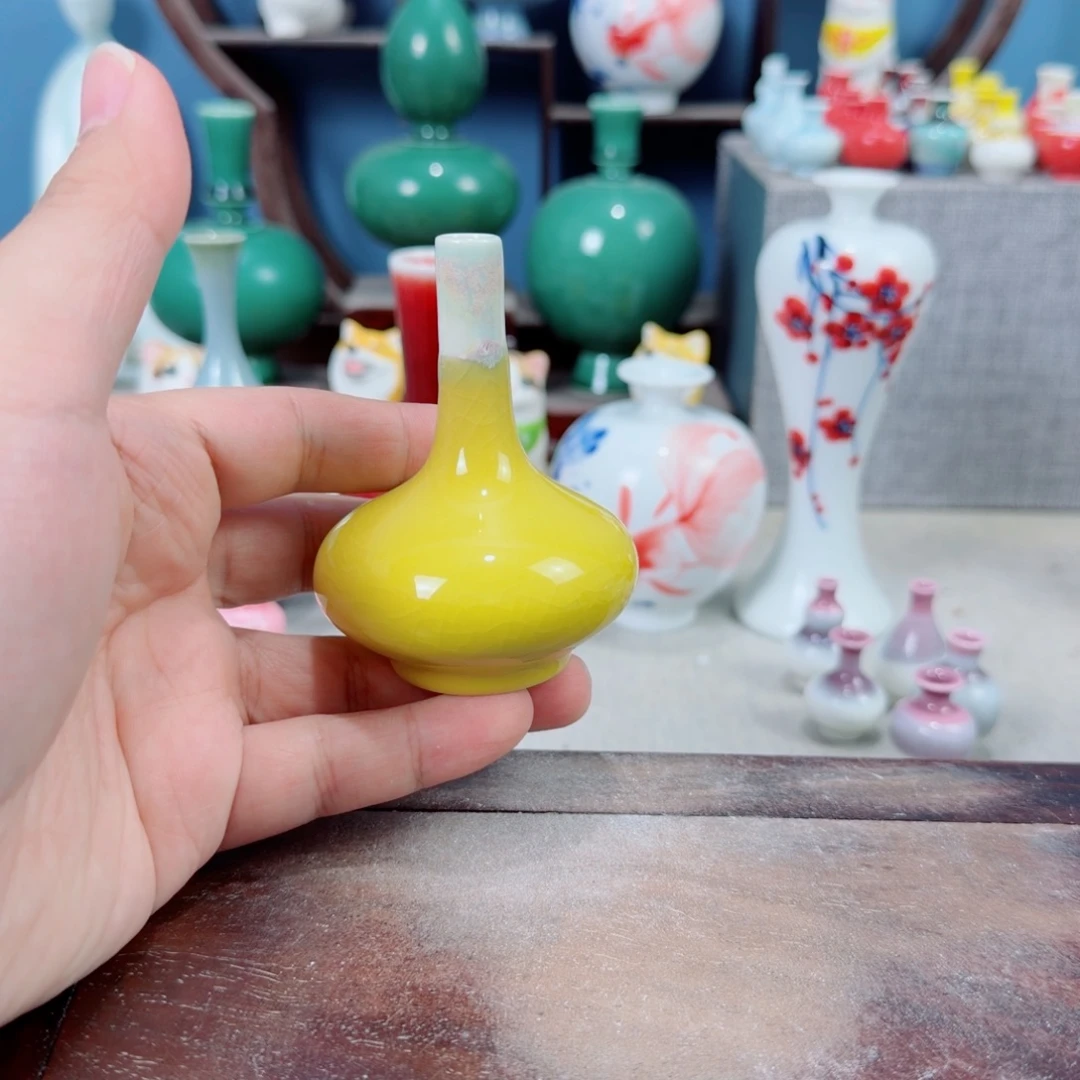 陶瓷手工小花器摆件