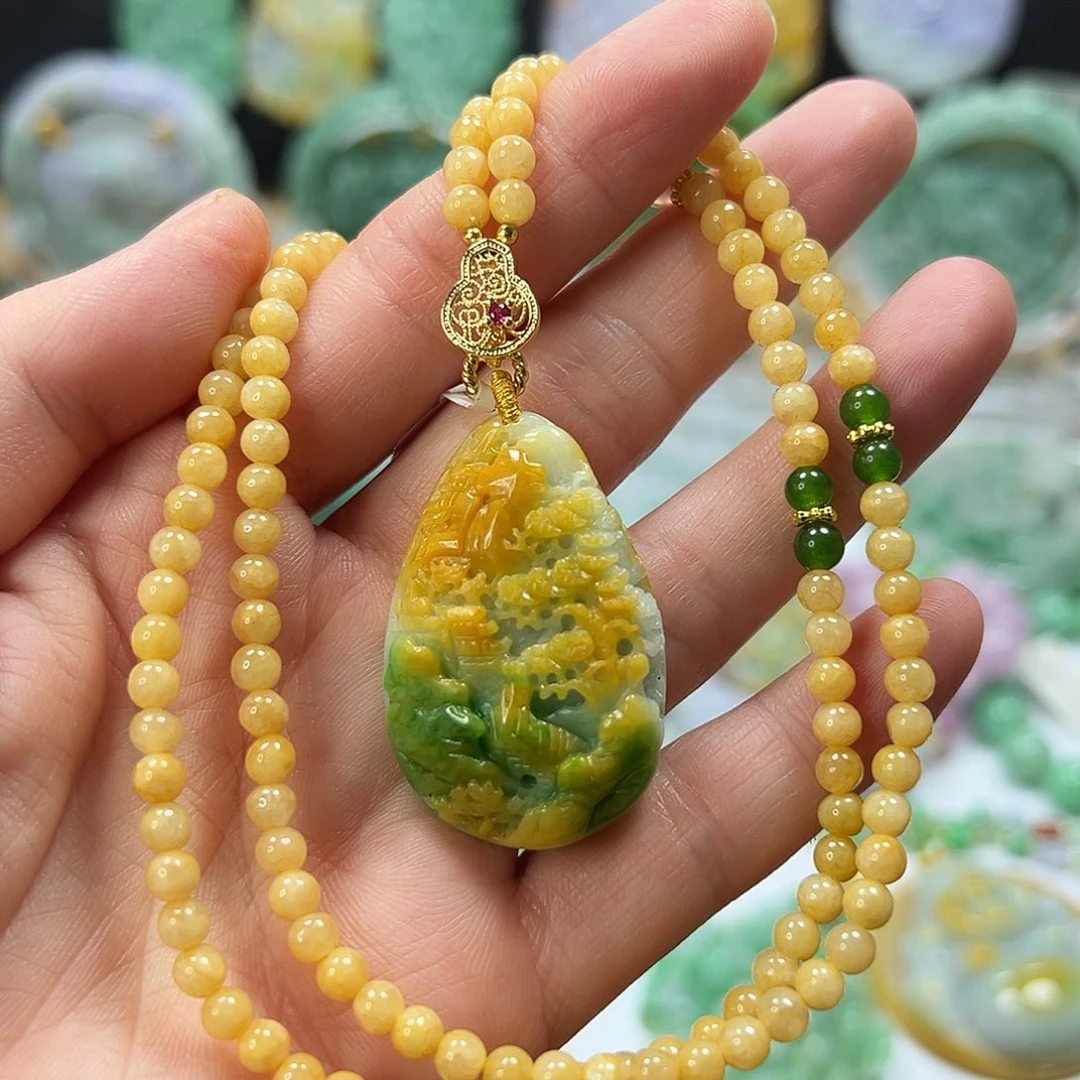 翡翠未镶嵌颈饰吊坠