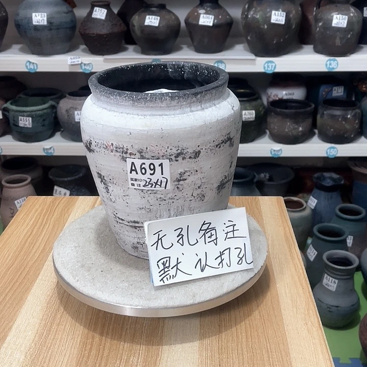 红陶手工制作工艺花盆