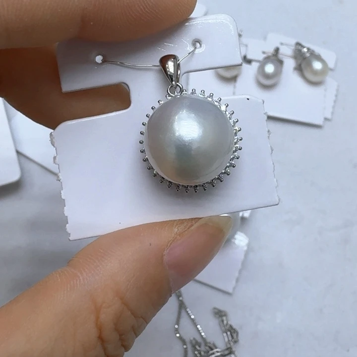 海水珍珠银S925镶嵌颈饰是***啊