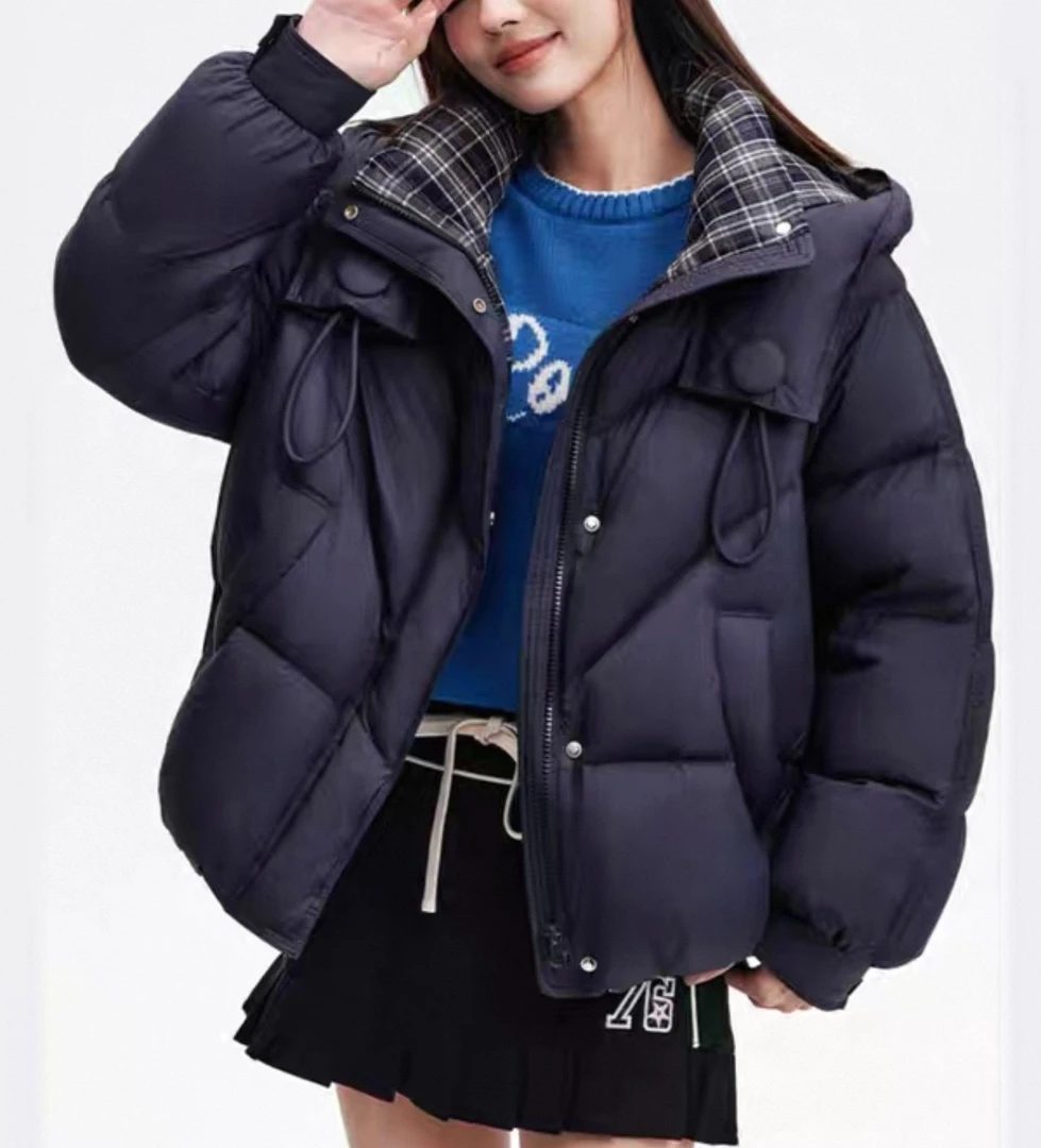 福利宠粉  帽子可脱卸 加厚连帽短款羽绒服女  冬季新款
