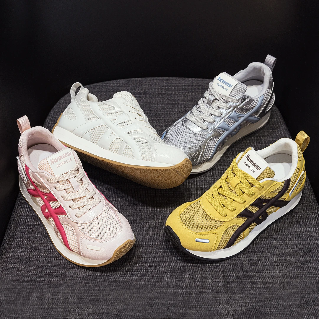 增高5.5CM2025夏季新款轻奢爆款多巴胺百搭休闲透气德训女鞋