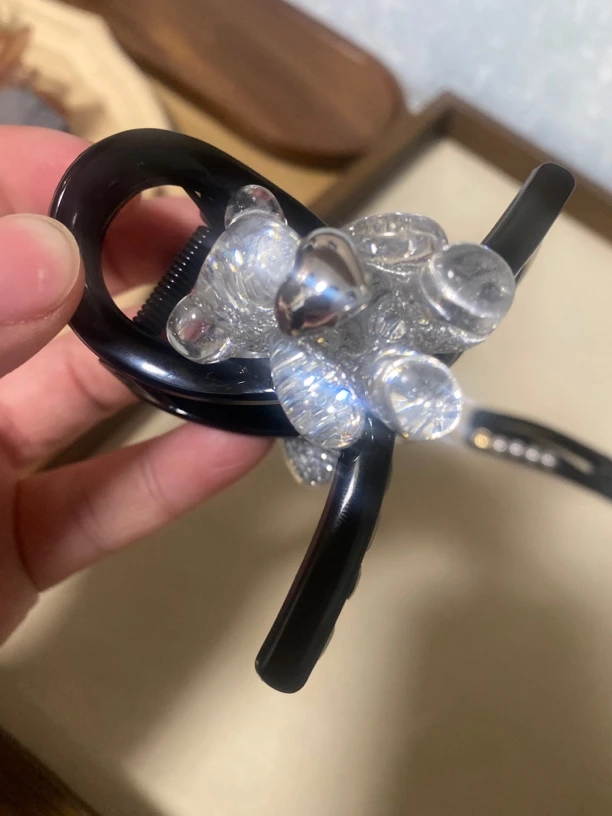 黑色银色闪闪小熊发抓