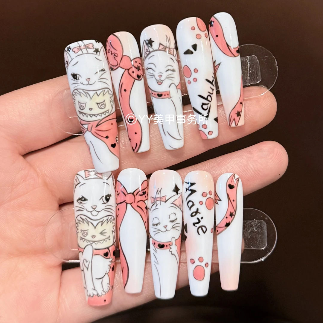 涂鸦双生013 下单后联系客服改发货时间否则无法制作 手工美甲