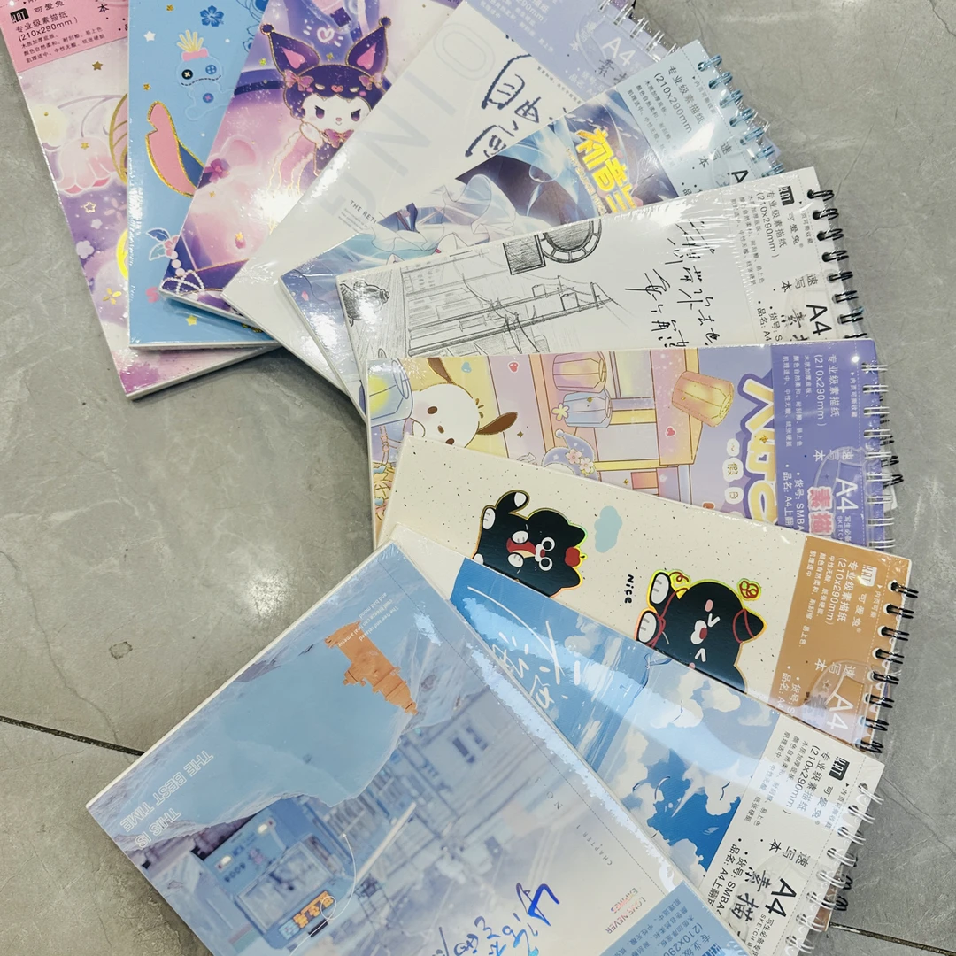 到手10本，可爱兔加厚A4素描本（男女混发）