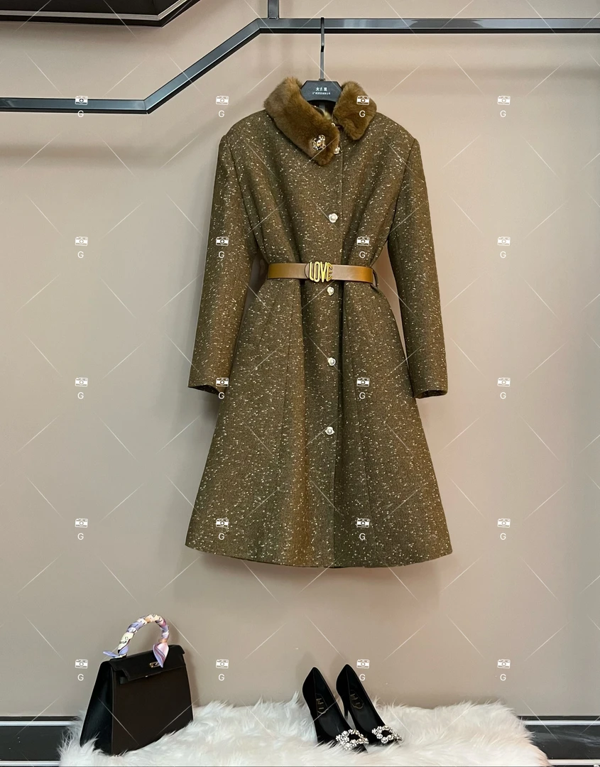 秋冬气质小香风设计师中长款羽绒服轻奢女 GS-57779