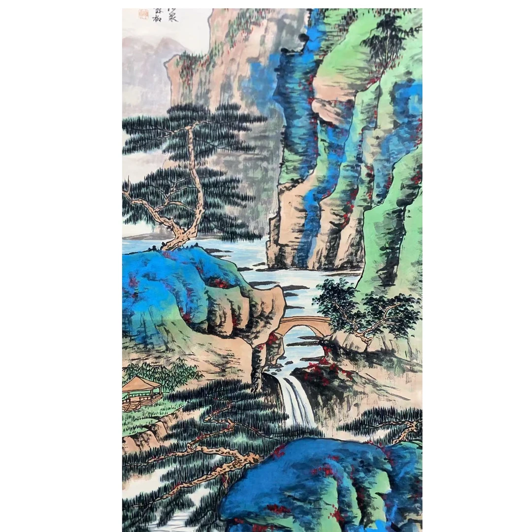谢 山水风景绘画立轴 137.67 8.2平尺