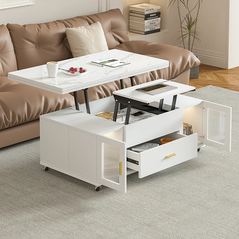 多功能升降茶几餐桌两用小户型客厅家用一体多用桌子可折叠移动