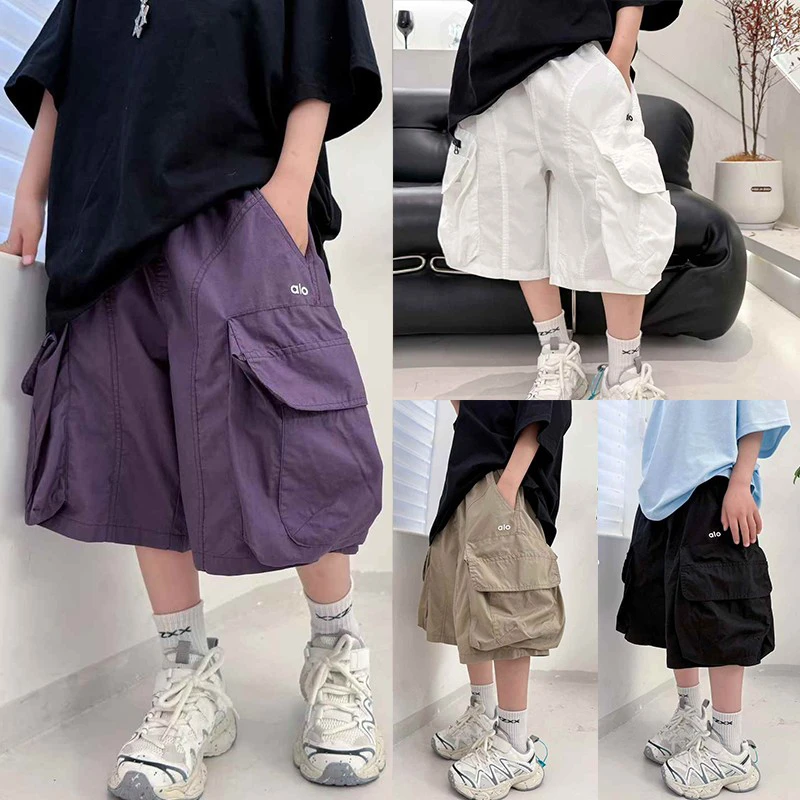 男童短裤2025夏季新款中大童酷帅男孩薄款时尚休闲裤儿童五分5566