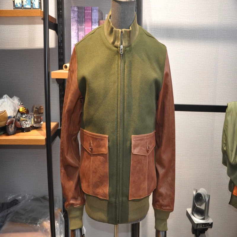 拼色厚款常规款立领薄款短款皮衣双面痞帅极简风