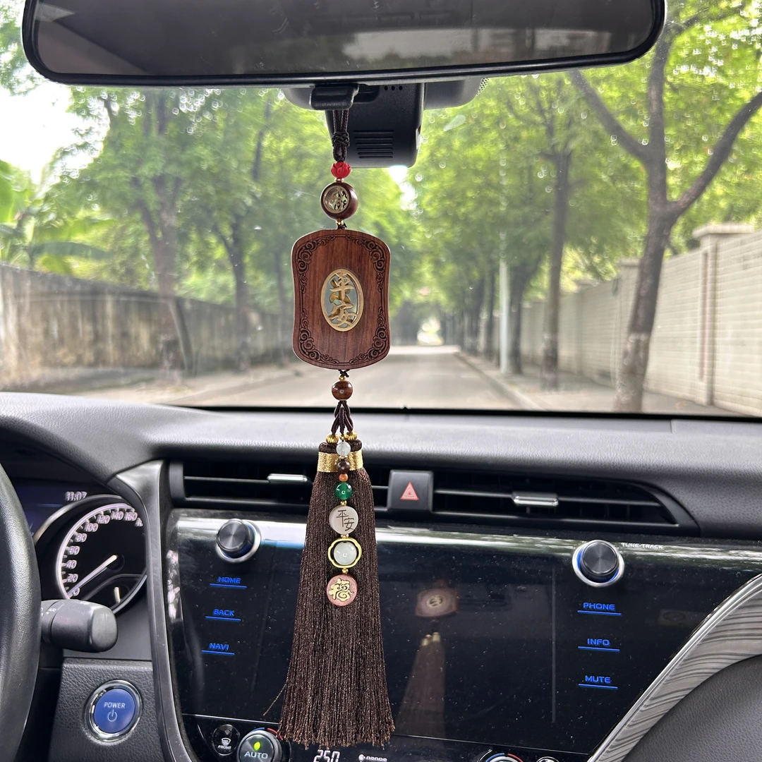 出入平安挂件新款福牌高档汽车挂件男士车内后视镜饰品吊坠