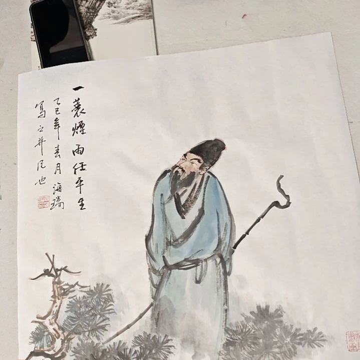 国画贾海瑞老师手绘