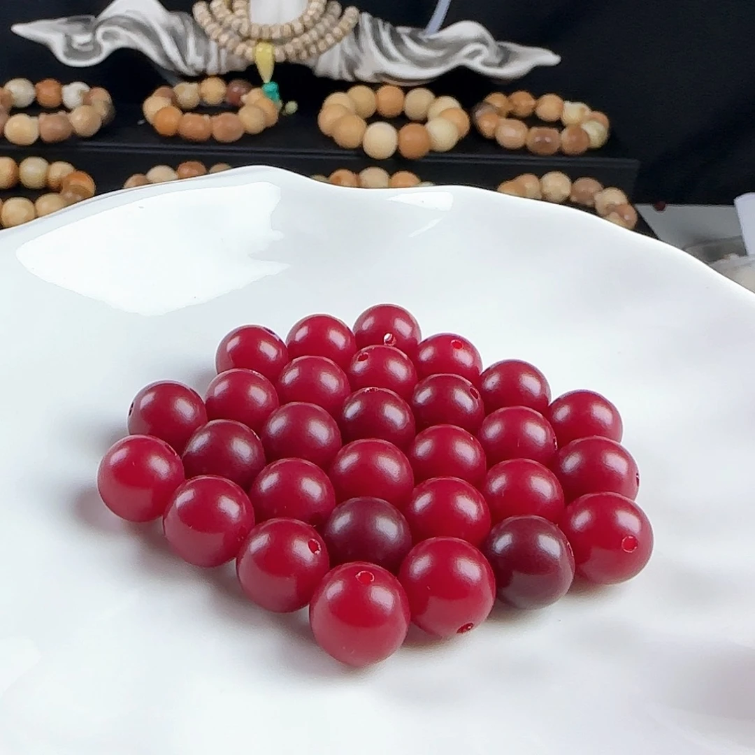 菩提根/象牙果手串卡12莎莎红圆珠100卡牌➕20备珠