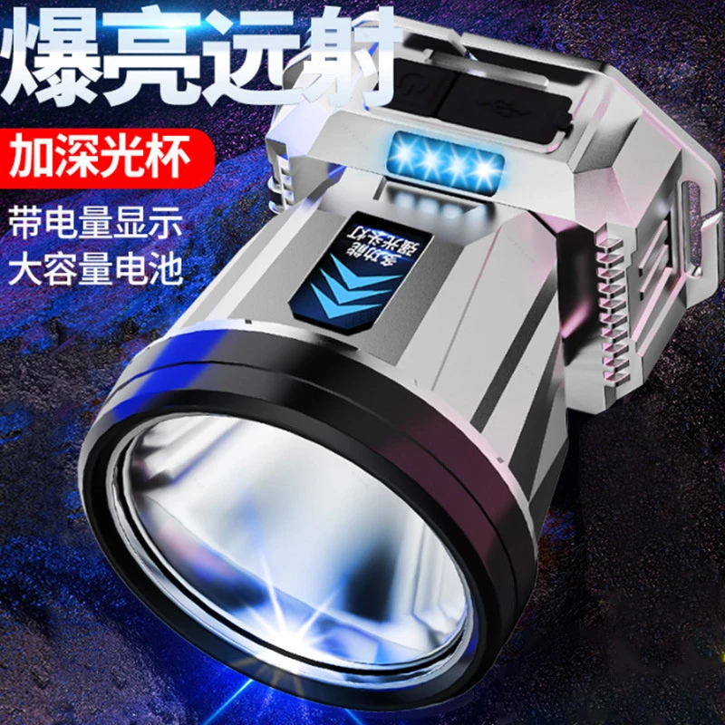 跨境强光头灯远射可充电防水超亮头戴式夜钓灯矿灯超长续航头灯