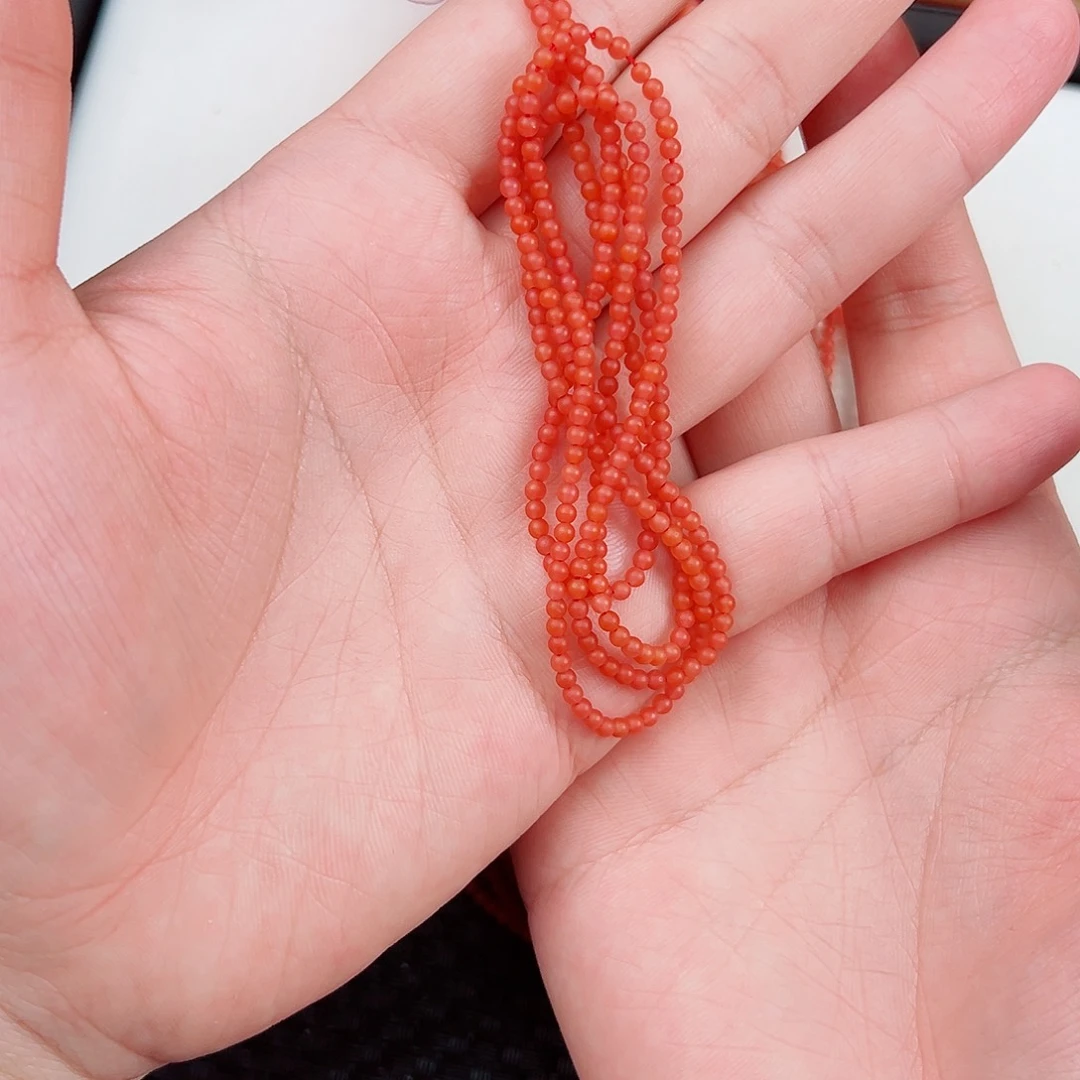 未镶嵌天然南红玛瑙保山哑光吊坠绳小米珠卡2一条