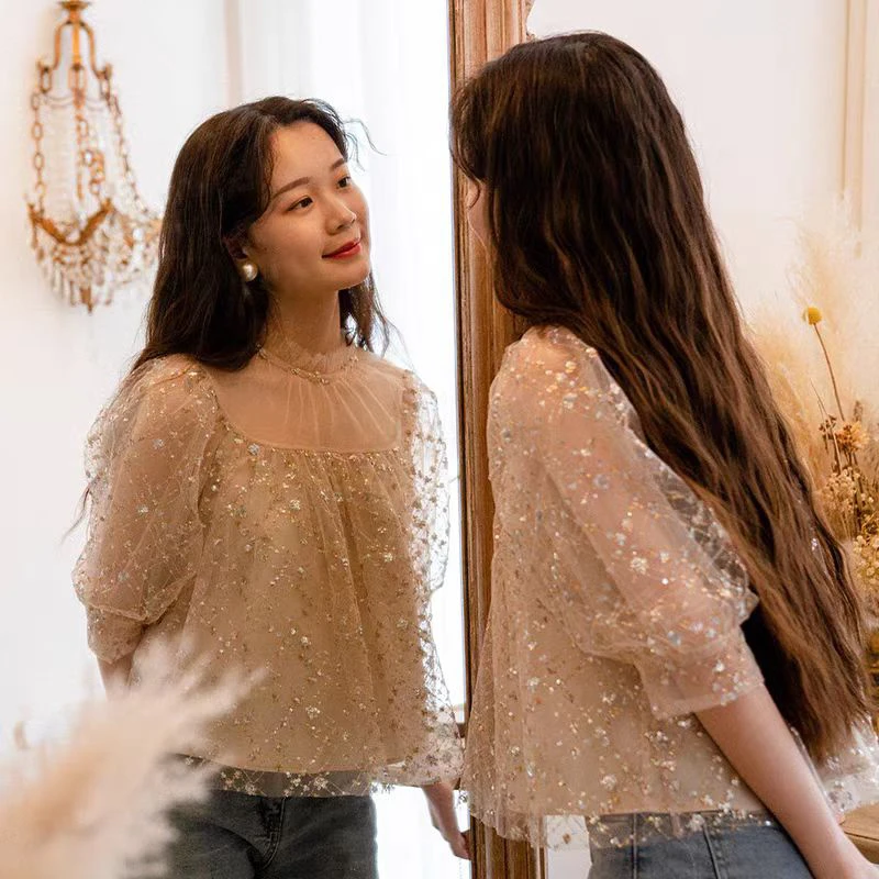 6694时尚洋气上衣T恤打底衫小衫衬衫