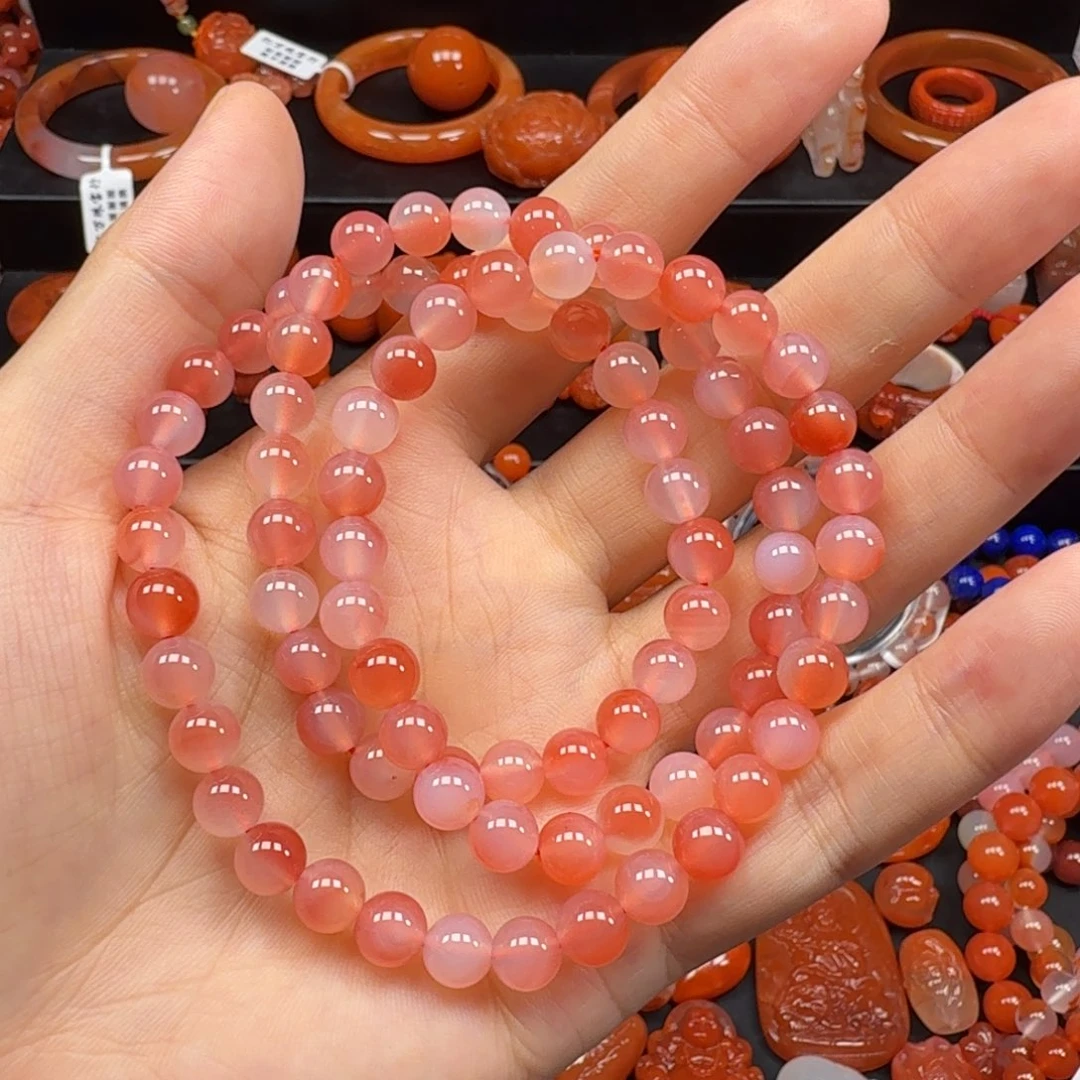 南红玛瑙未镶嵌手串7mm
