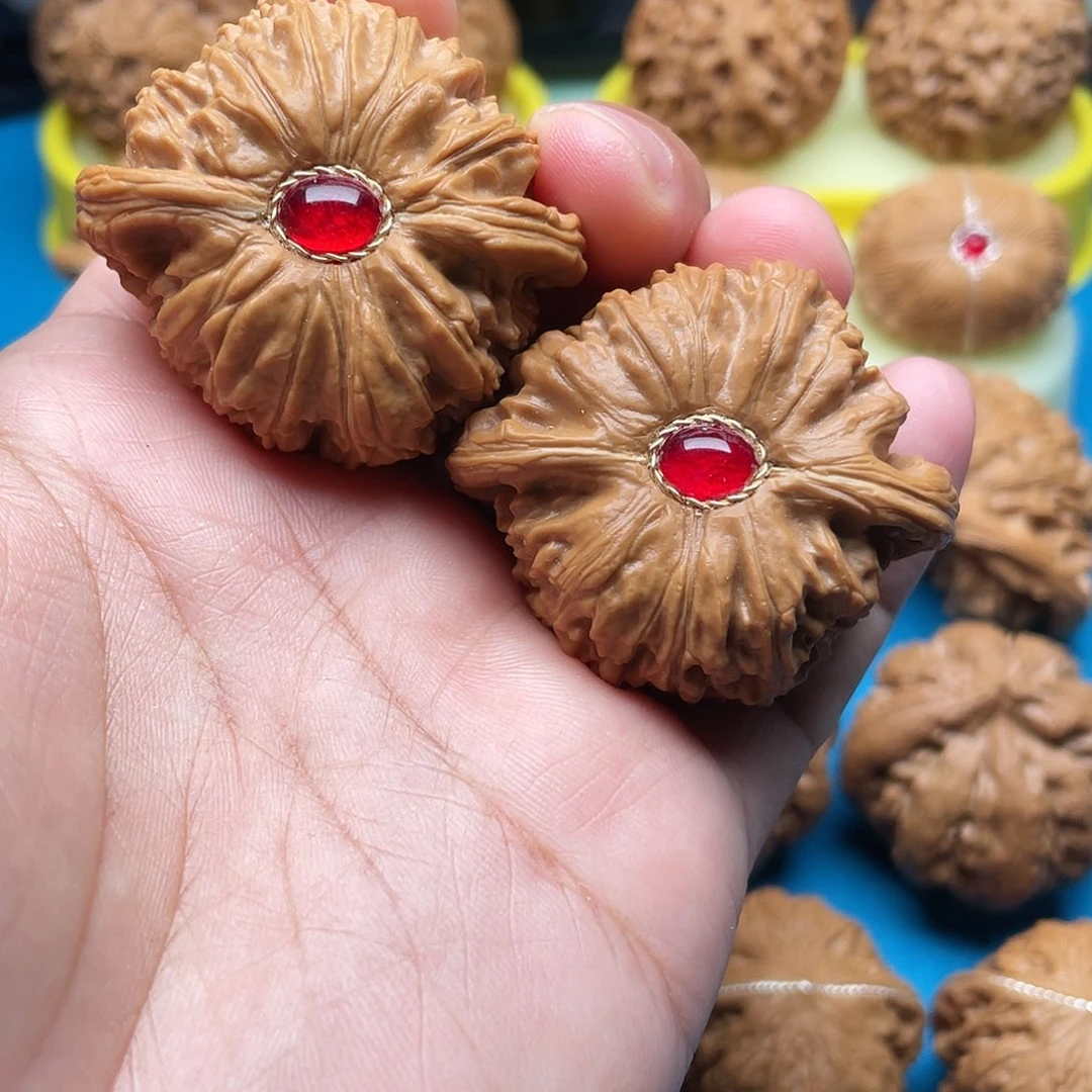 文玩核桃把件白狮子43