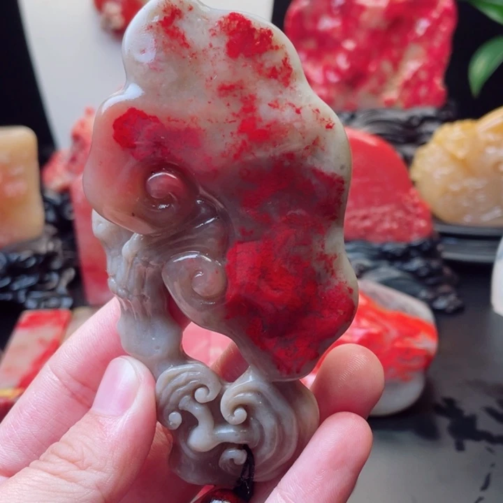 巴林鸡血石满满血