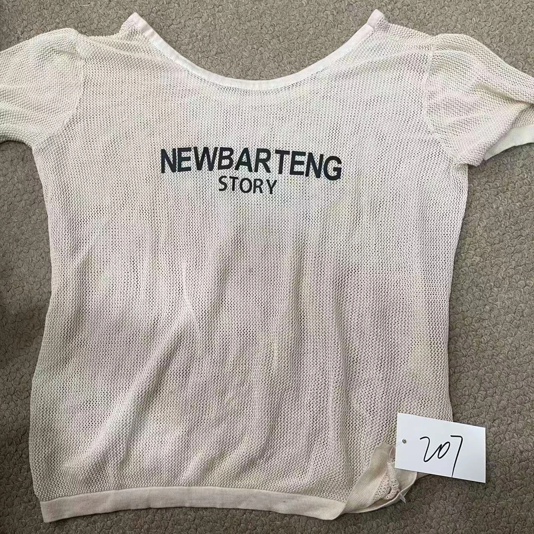 十周年店庆福利  207镂空夏季打底上衣白色无袖字母毛针织衫薄款