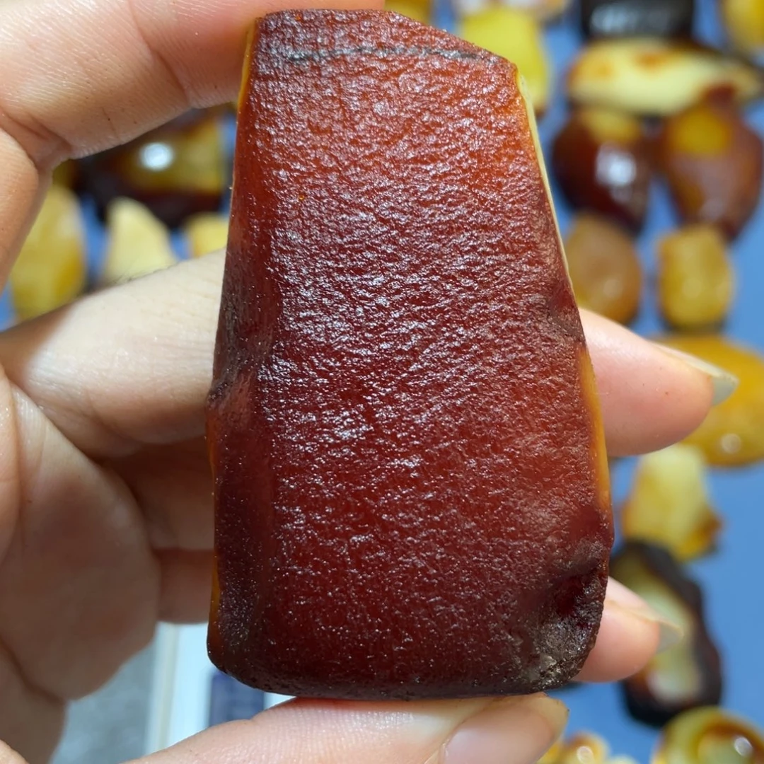 定制蜜蜡未镶嵌红皮牌子