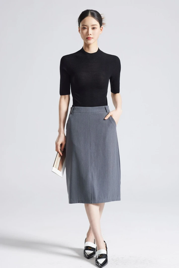 贝尔6603丝绒无缝一线成衣春夏鱼骨纹半高领轻奢简约薄款气质百搭