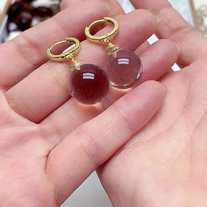 水晶耳饰未镶嵌V****?水晶7