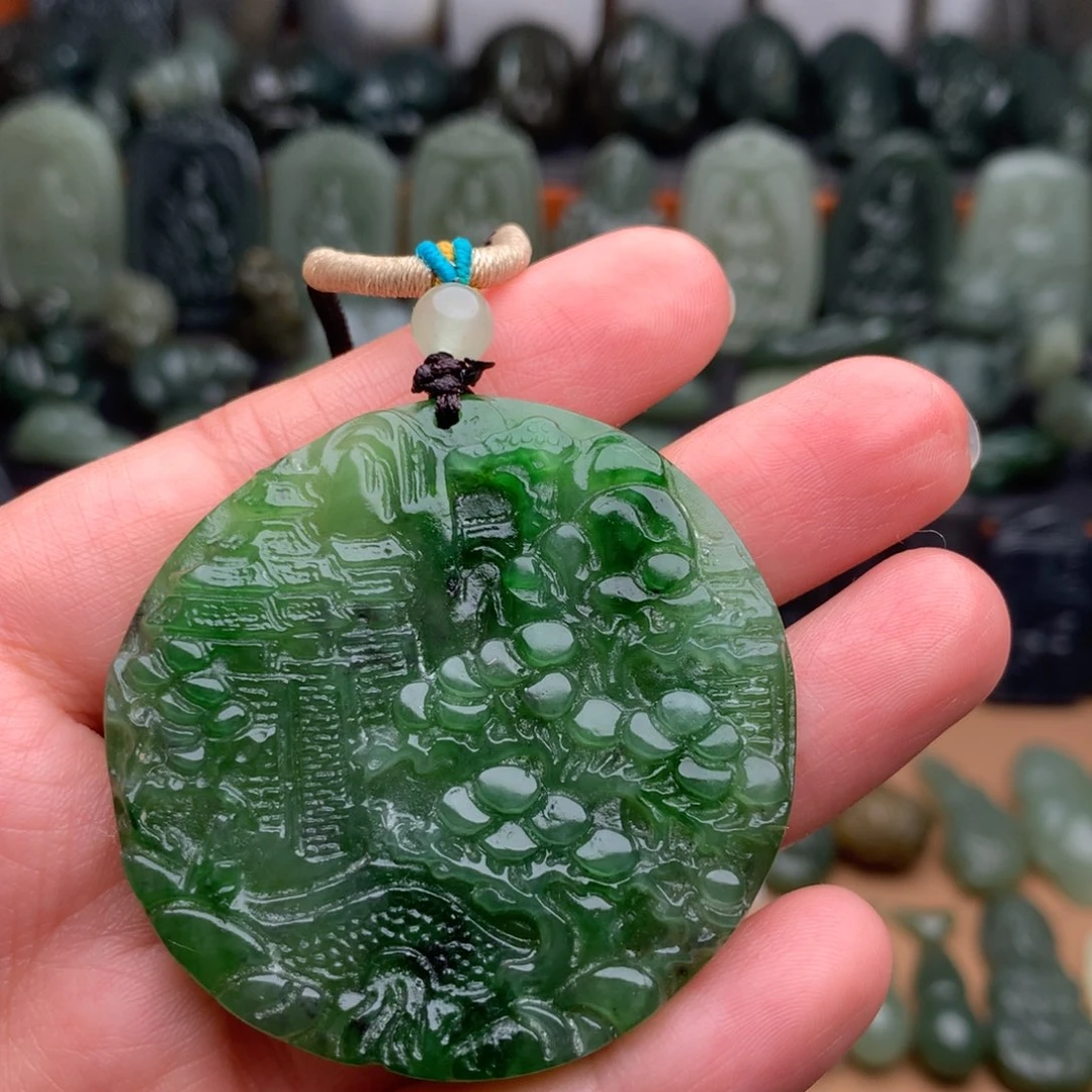 和田玉未镶嵌颈饰挂件98