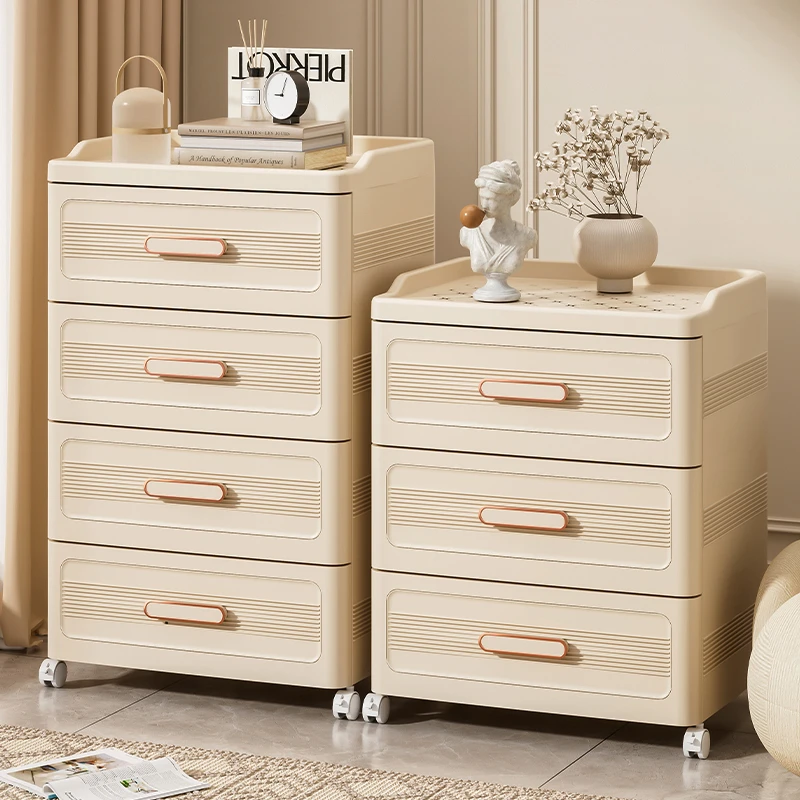 免安装抽屉式收纳柜客厅玩具零食柜家用卧室床头置物柜杂物储物柜