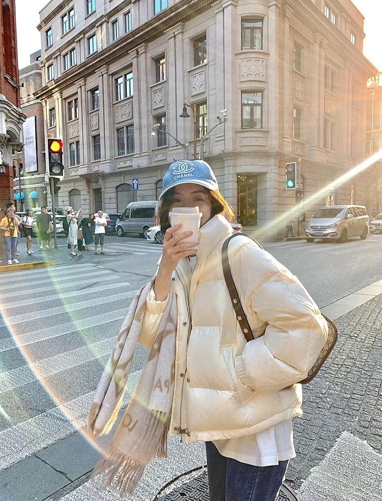 Dansshiony新国标90绒短款立领小面包