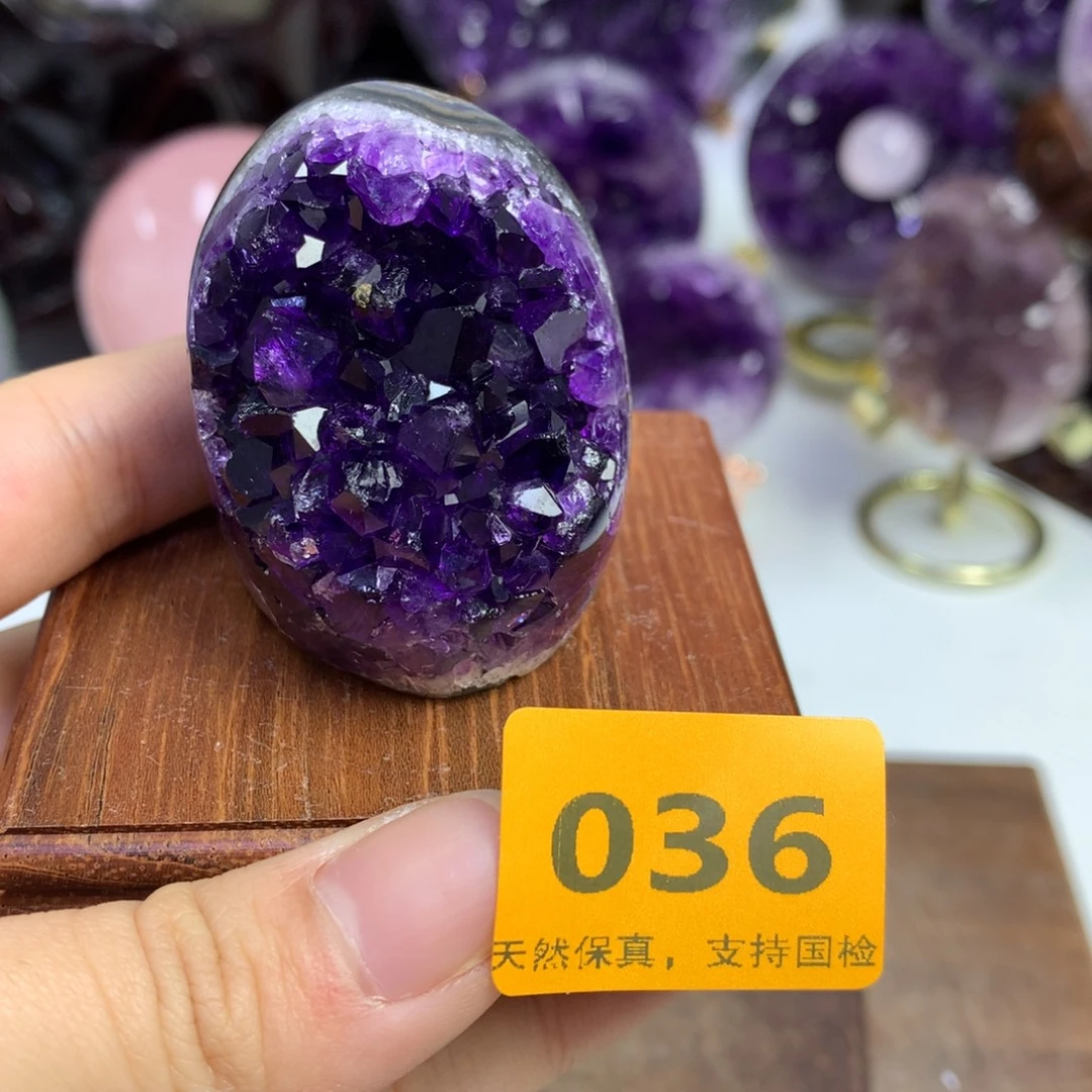 紫晶未镶嵌摆件紫晶