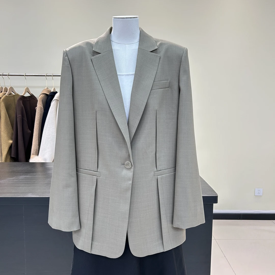 新款高支精纺气质西装正装外套女2025早春职业装休闲西服外套