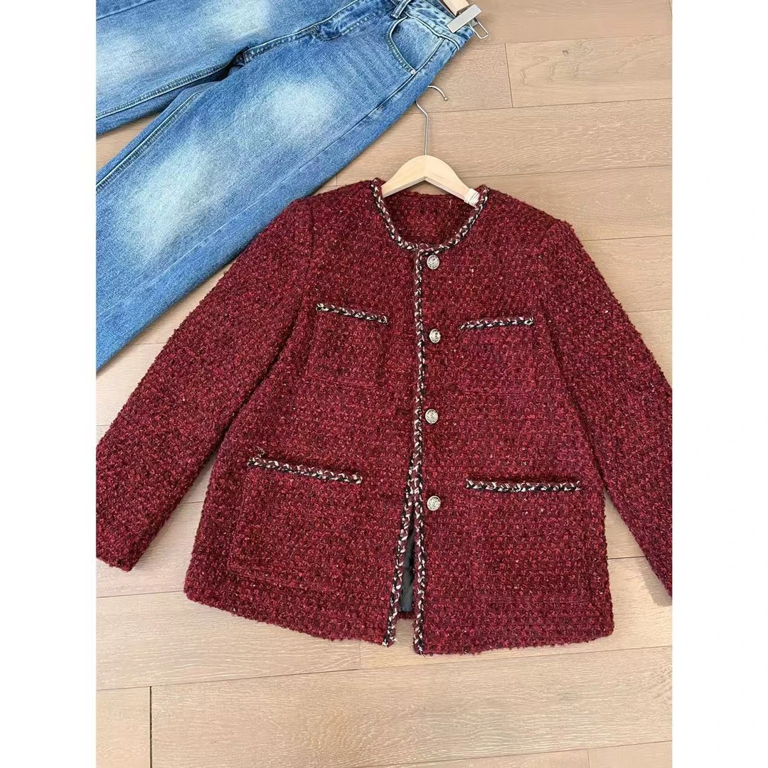 【编织夹羽绒小香】 2025春年货定制重工外套2501C112