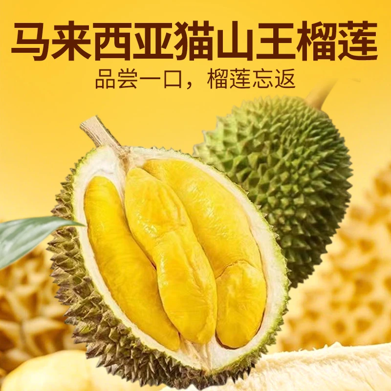 高端水果热销猫山王马来西亚进口榴莲冰鲜榴莲整果液氮冷冻保鲜
