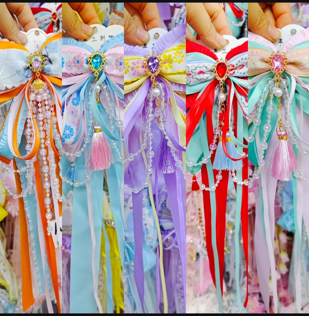 公主后压洛丽塔蝴蝶结国风大飘发饰宝宝儿童批发