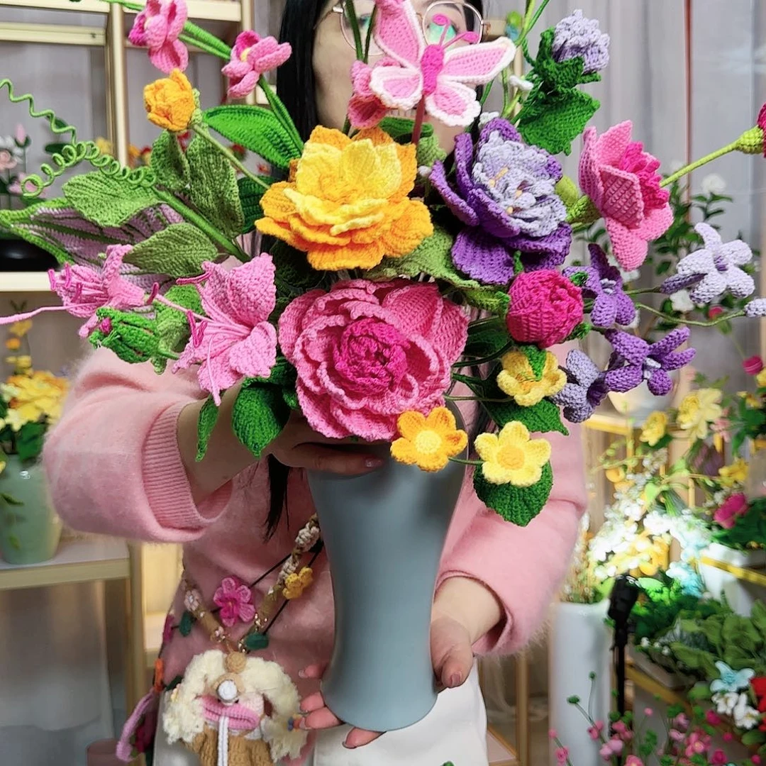 手工钩织设计大花束