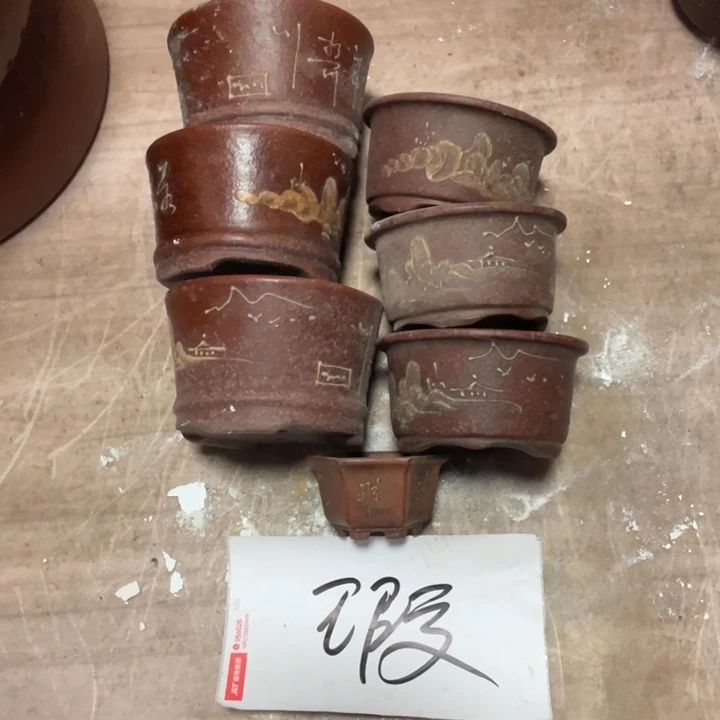 紫砂花盆紫砂花盆口8到9高4到6