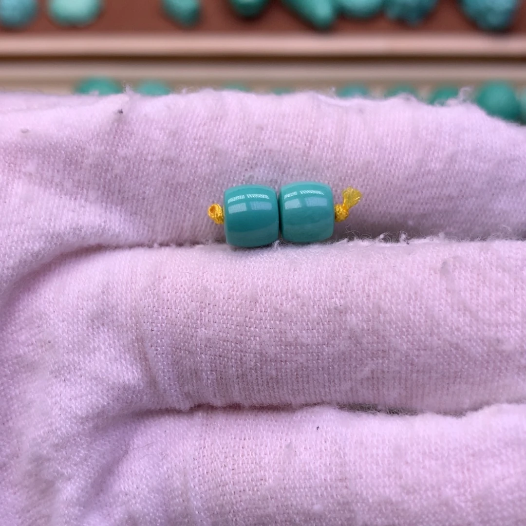 原生态散珠配珠直切一对卡7