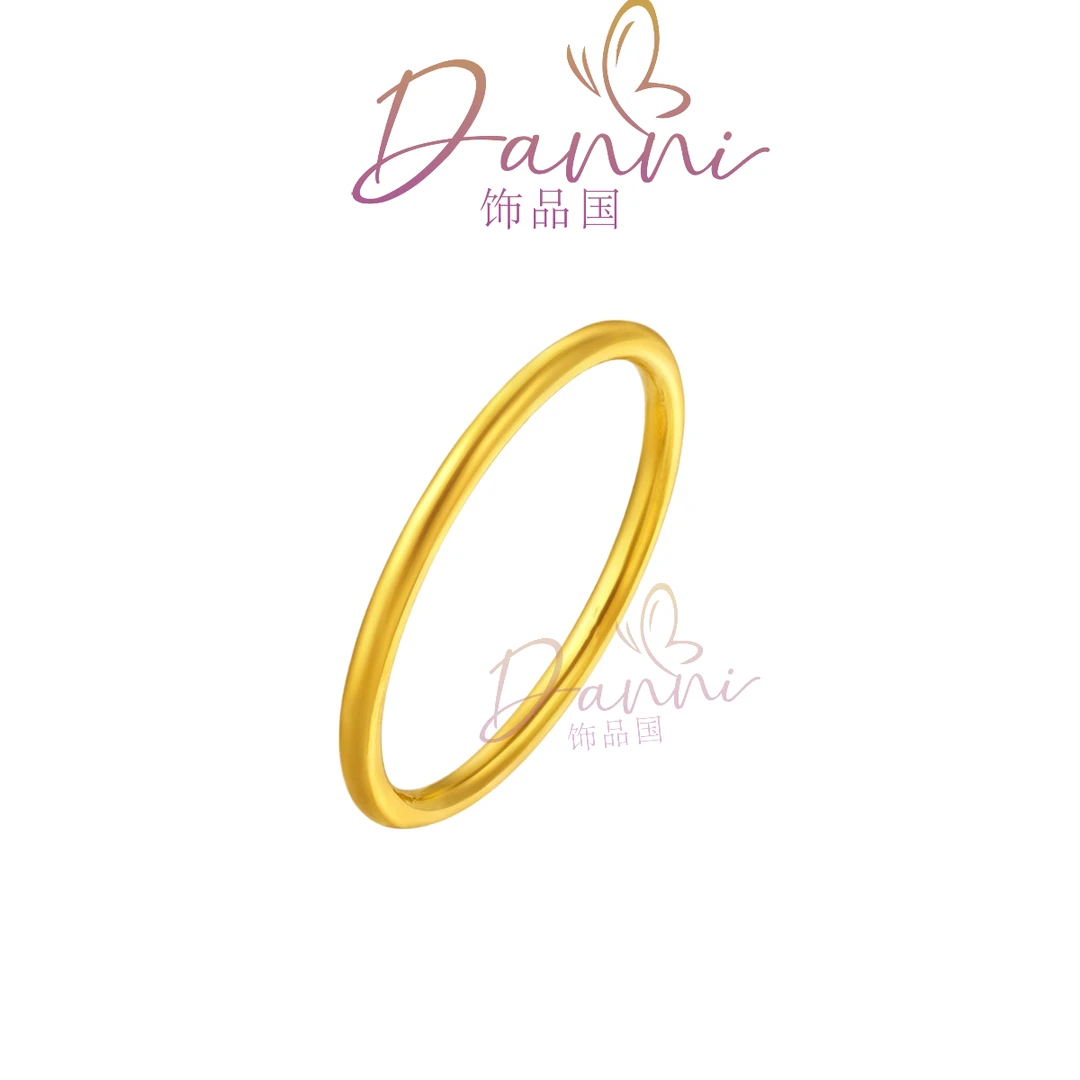 铜合金戒指 DANNI轻奢素圈超细古法戒指磨砂