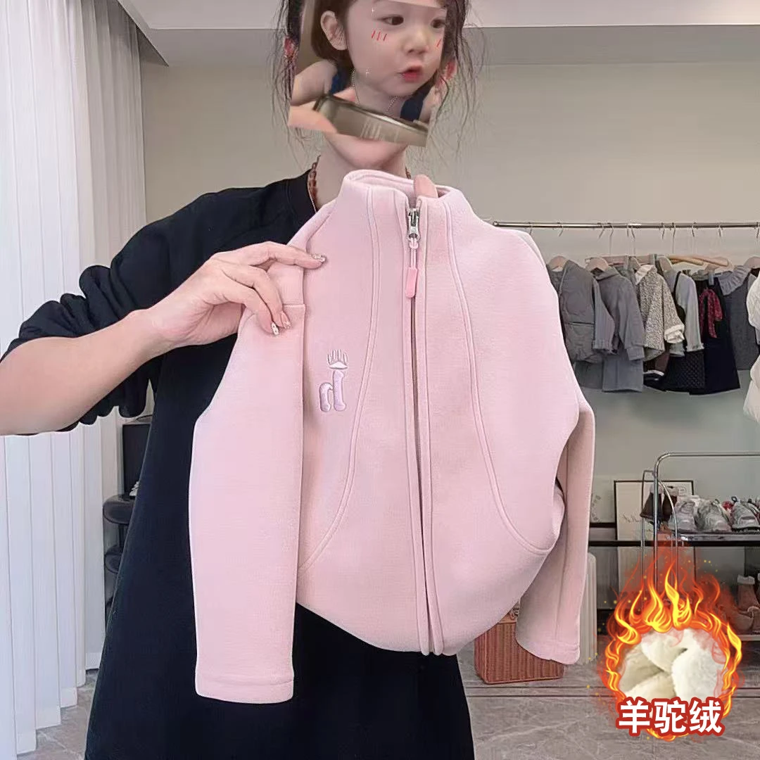 【加绒加厚】2025男女童百搭神器秋冬儿童拉链衫上衣外套