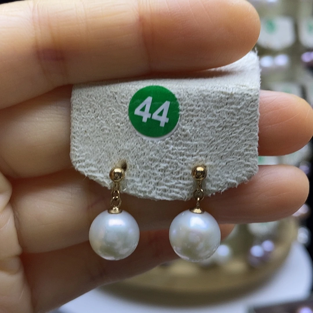 淡水珍珠耳饰银S925镶嵌