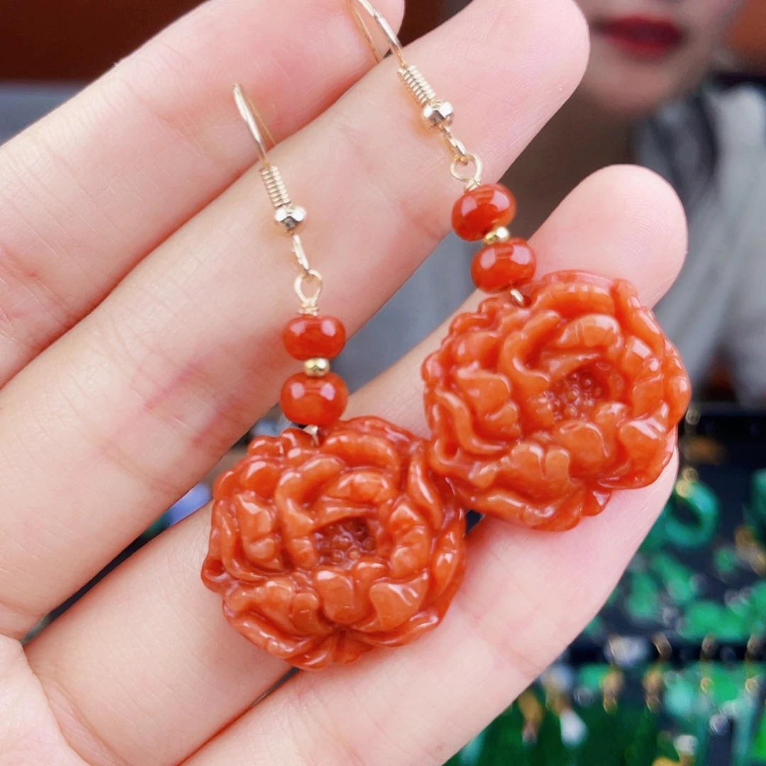 翡翠未镶嵌耳饰饰品