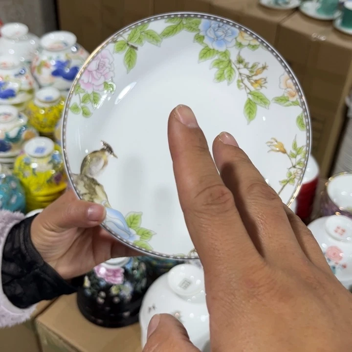 骨瓷琴瑟深盘六个哇塞