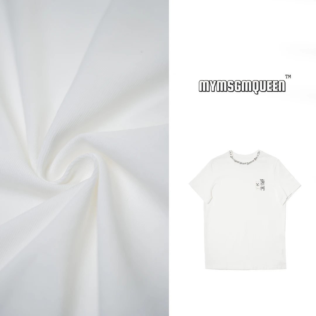 miu系“鎏光”镶钻百搭T恤