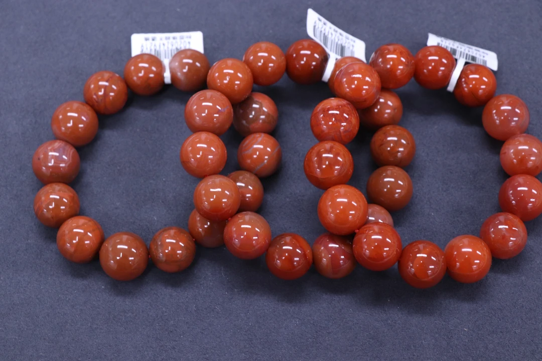 原矿无优化天然南红川料柿子红火焰纹单圈15mm左右有纹裂介意勿拍